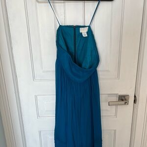 J. Crew Vibrant Blue Silk Dress